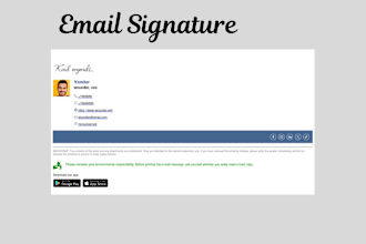 create modern and clickable HTML email signatures