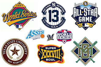 design nba, world series, mlb, nfl and parody logo for your brand