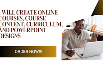 create online courses, course content, curriculum, and powerpoint designs