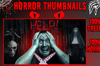 design creepy horror youtube thumbnails that grab attention