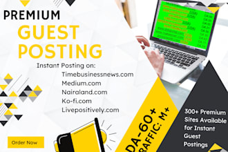 do article and  blog posting work on high da premium high traffic sites