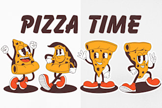 do vintage retro cartoon mascot illustration logo