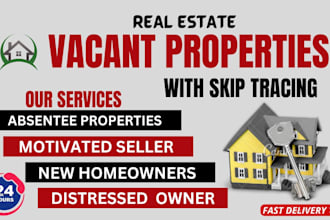 give vacant home, absentee owner new homeowner and distressed owner list USA