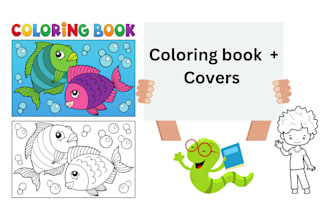 draw coloring book pages and book covers for amazon
