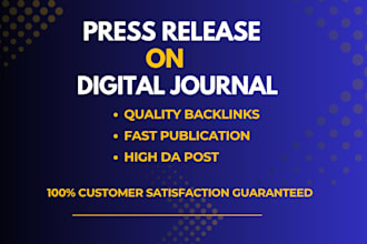 publish article, PR and guest post on digital journal