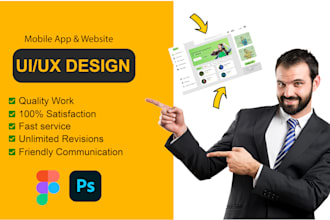 do website ui ux design, mobile app ui ux design in figma