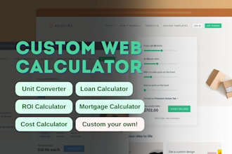 create web calculator for wordpress, wix, shopify, etc