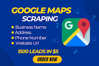 do google maps data scraping and b2b business leads genration and data entry