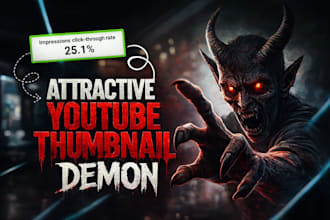 design a mind blowing youtube thumbnail for you