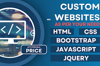do html css js bootstrap responsive front end web design