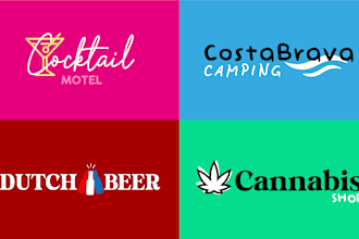 create a logo design and brand identity with a typographic and modern style