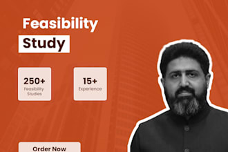 do market research, feasibility study including market, financial feasibility