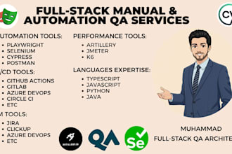 provide qa testing and automation with playwright, cypress