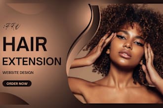 create beauty hair extension website hair website shopify store, salon website