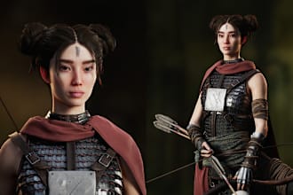 3d game character, 3d modelling, 3d character model, npc model, asset and props