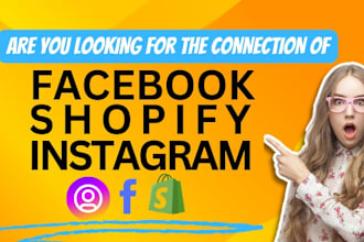 set up facebook shop and instagram shopping, integrate with shopify or square