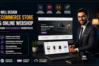 design ecommerce store and online webshop using woocommerce wordpress