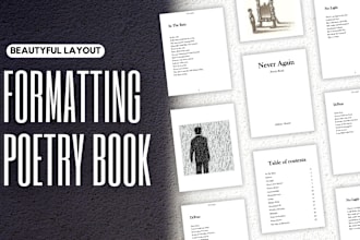 do poetry book formatting and layout design for both ebook and print