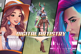 create cartoons, dnd characters, concept and game art