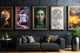 design motivational canvas wall art, typography posters, and minimalist designs