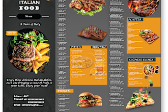 create menu card design services, elevate your dining experience