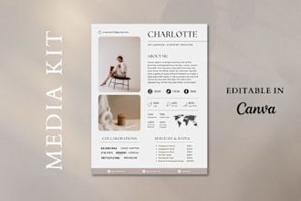 design media kit, epk press kit, minimalist