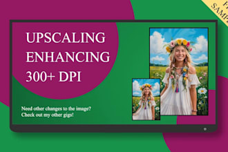 enhance, resize and upscale image to high resolution