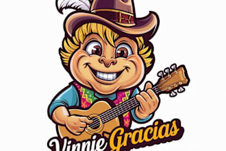 design cartoon caricature logo, disney portrait restaurant for business