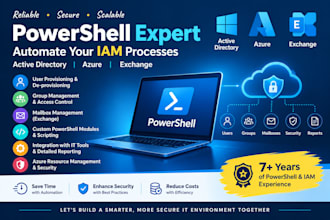 write custom powershell scripts to automate active directory and iam tasks