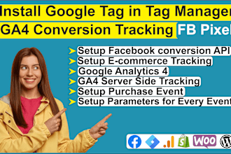 install google tag in GTM ga4 ecommerce tracking fb pixel