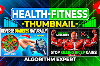 design a youtube thumbnail related to fitness and health