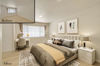create realistic virtual staging for real estate photos