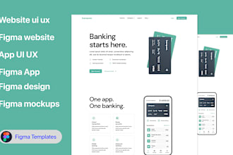 do figma ui ux design for figma website, dashboard, mobile app design