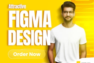 do attractive figma website design, figma landing page website UI UX
