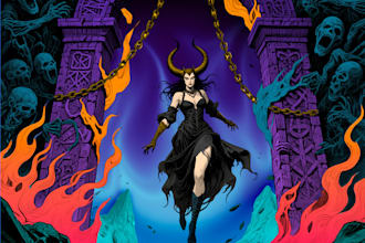 create awesome metal rock punk artwork illustration
