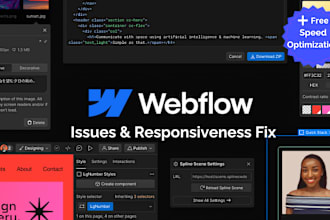 fix webflow website issues, bug fix, layout issues, webflow responsive issues