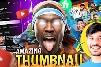 design an amazing youtube thumbnail with the best quality