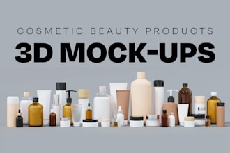 design stunning 3d renderings for cosmetic brands