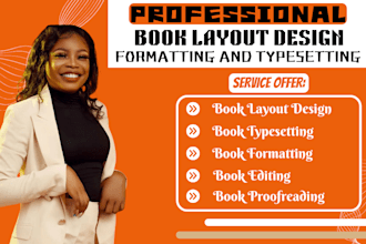 do book layout design, book typesetting, book formatting for amazon KDP