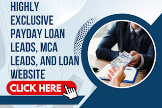 generate quality business loan leads payday loan leads mca leads loan website