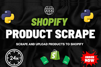 scrape products and upload in shopify