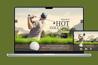 design a profitable golf website sport website accessories website golf website