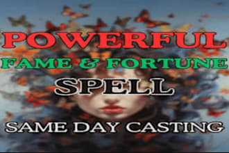 cast eventual fame,popularity spell, and success spell with enigma