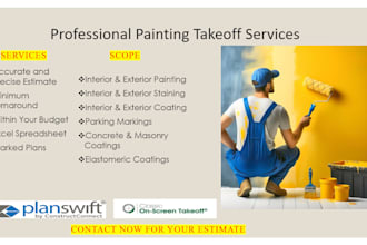 do detailed painting take off and cost estimation