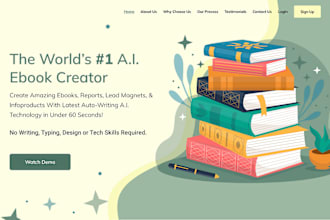 design ebook website, book author website, author website, children book website