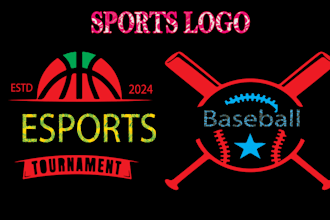 design baseball,basketball,football,league and tournament logo