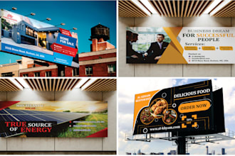 design a billboard, yard sign, signboard and signage