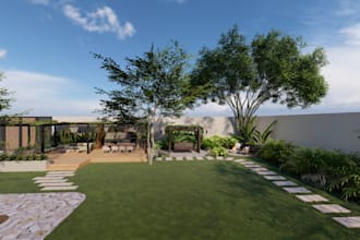 do backyard landscape, garden design, pool, patio as landscape architect