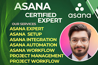 setup an asana workspace, automations, asana project manager , virtual assistant