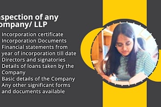 do inspection of companies or llps in india in a day